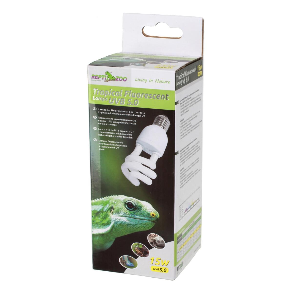 Люминесцентная лампа Repti-Zoo Tropical Lamp 5.0 UVB 15W для тропических рептилий и амфибий (CT5015)
