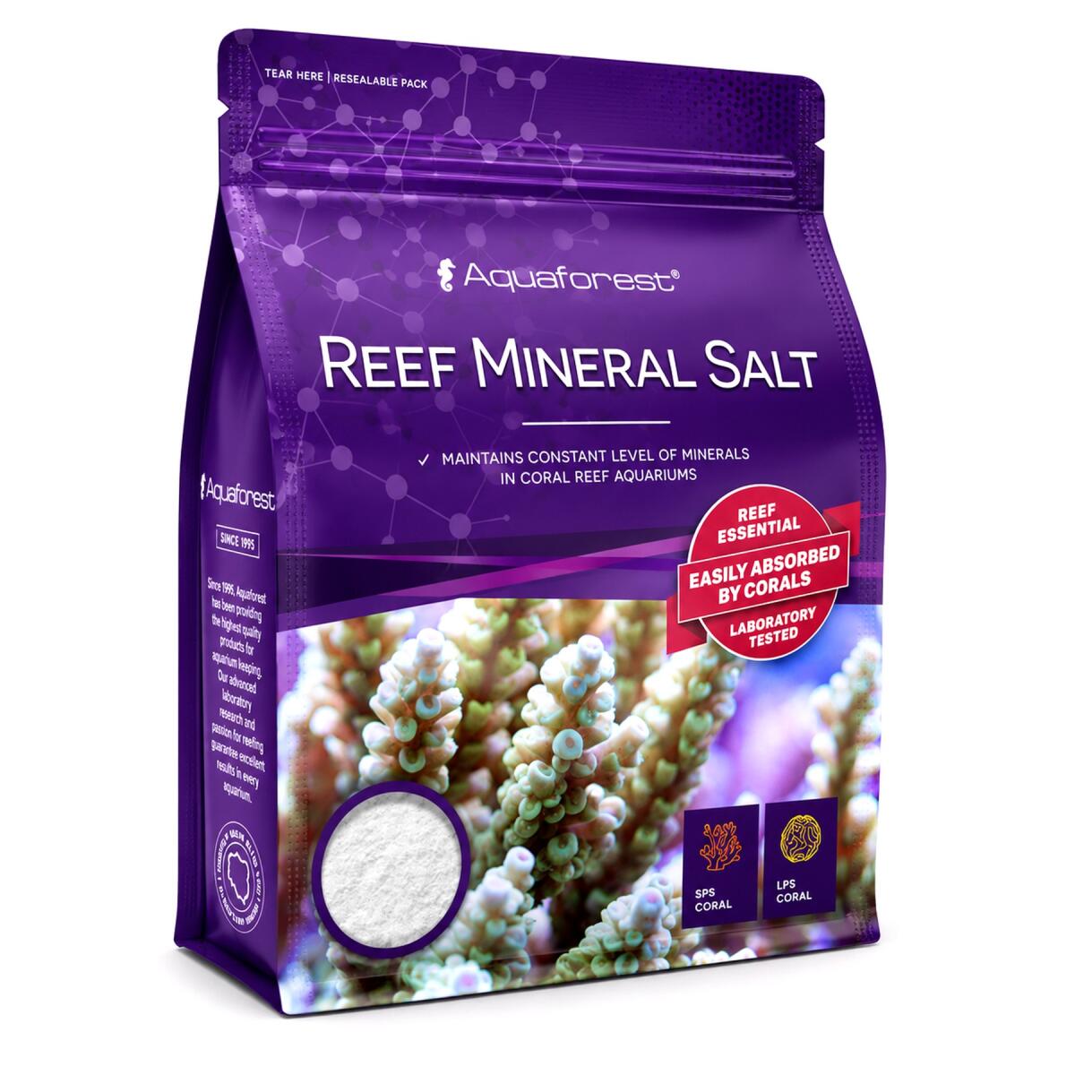 Сіль не містить (NaCl) хлорид натрію Aquaforest Reef Mineral Salt 800г (730303)