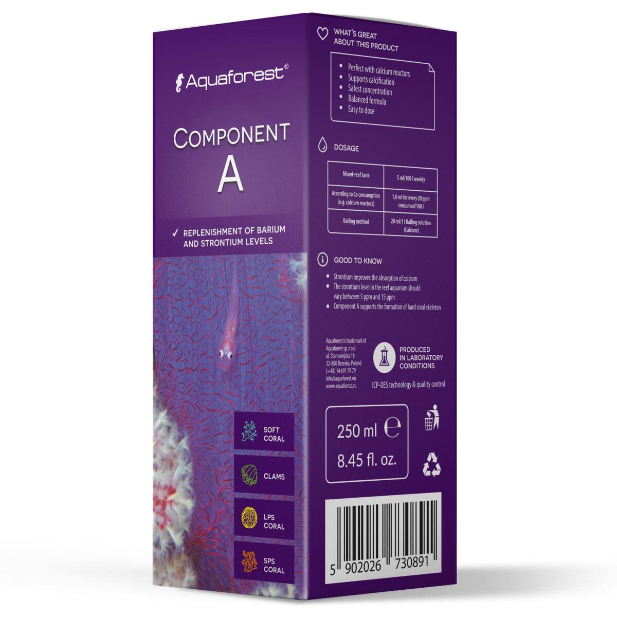 Стронцій і барій для морського акваріума Aquaforest Component A 250мл (732307)