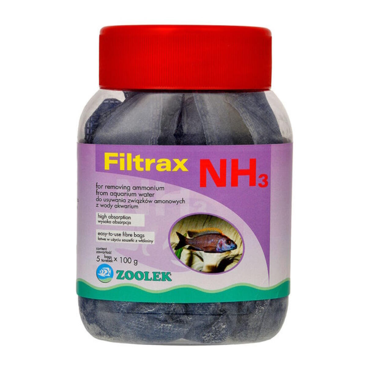 Наполнитель для удаления NH3 Zoolek Filtrax NH3 5х100г (3058)