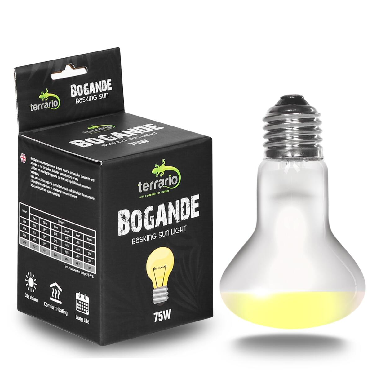 Лампа точкового нагріву Terrario Bogande Basking Sun Light 75w з UVA-променями для рептилій і тераріумів