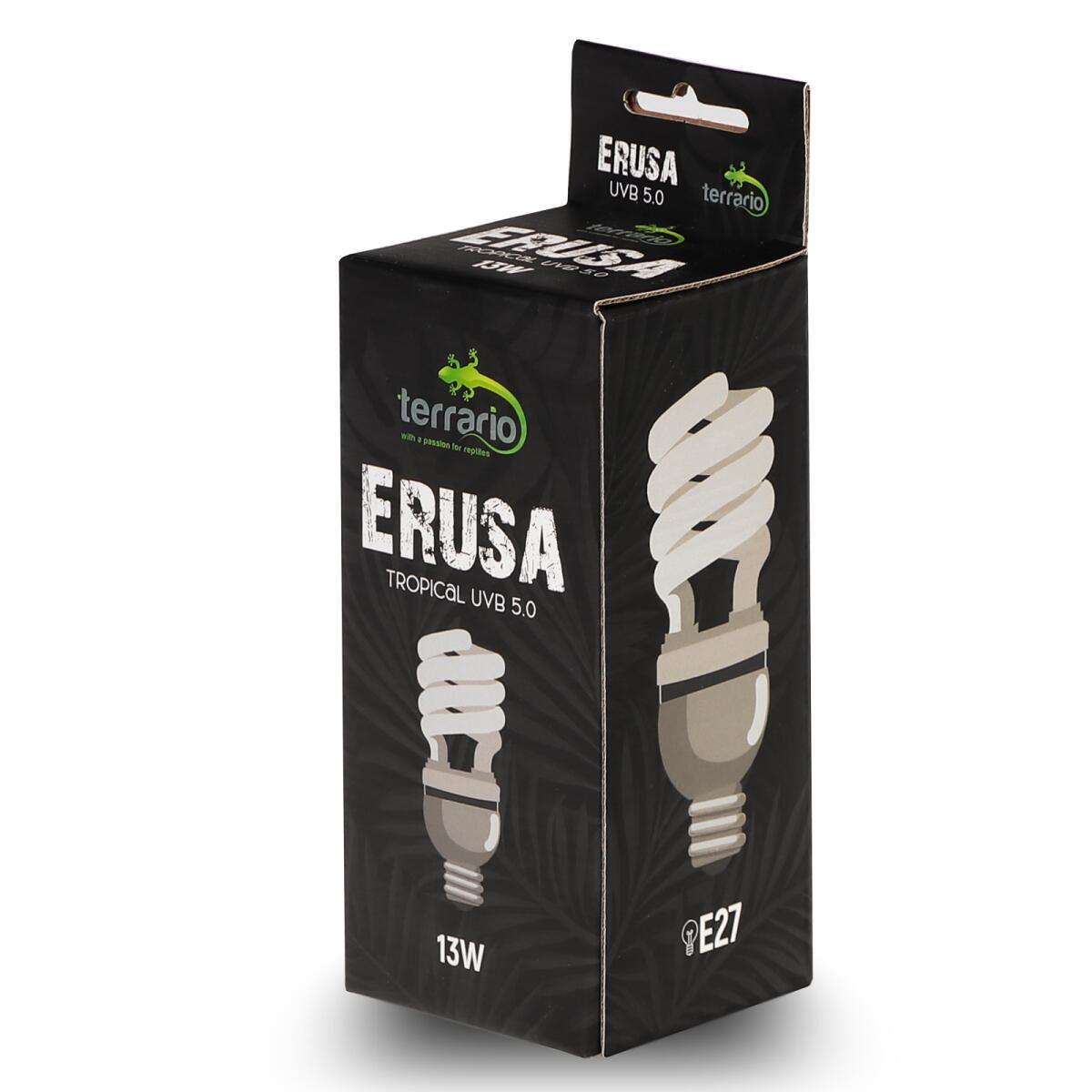 Люмінесцентна лампа Terrario Erusa Tropical UVB 5.0 13W  для тропічних рептилій та амфібій