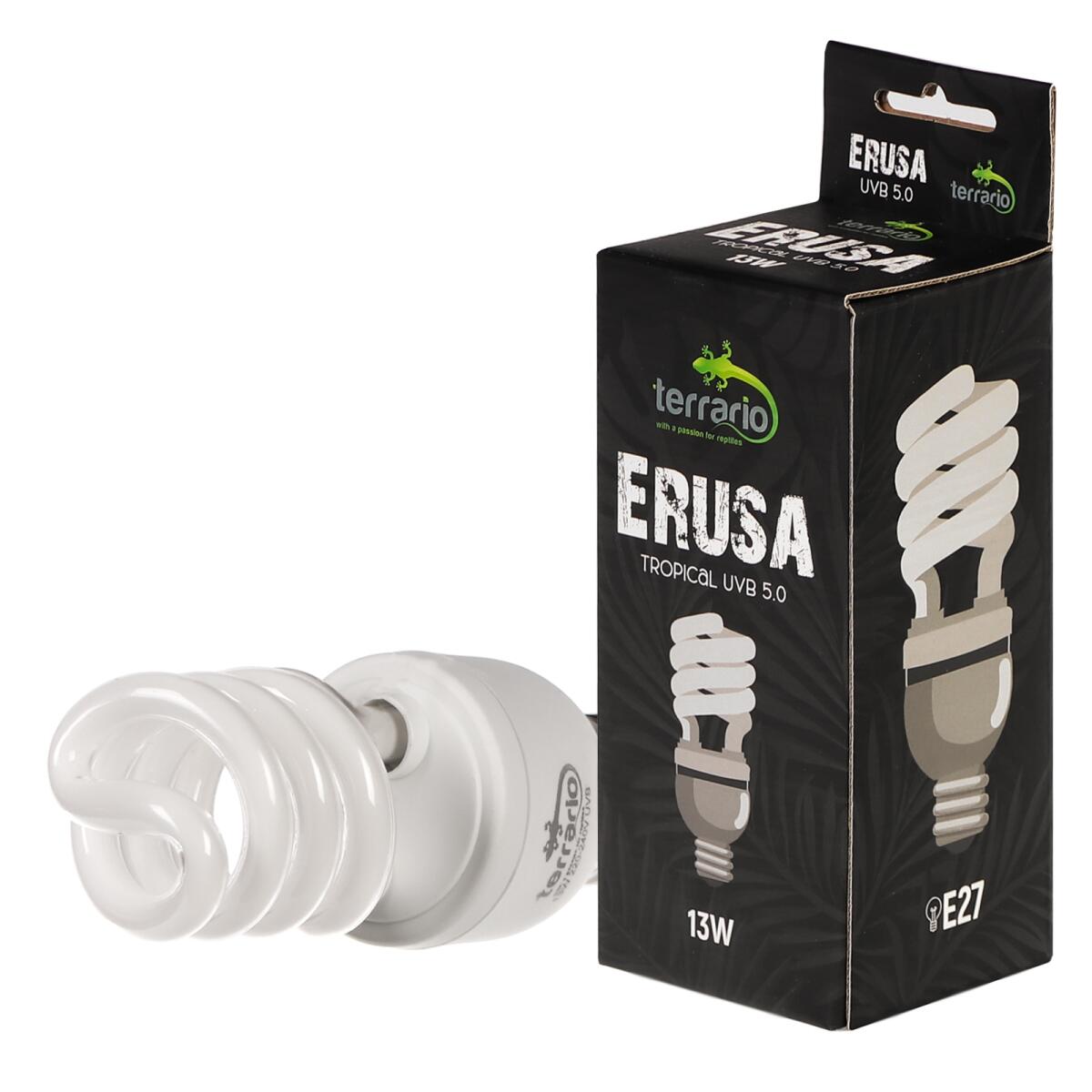 Люмінесцентна лампа Terrario Erusa Tropical UVB 5.0 13W  для тропічних рептилій та амфібій