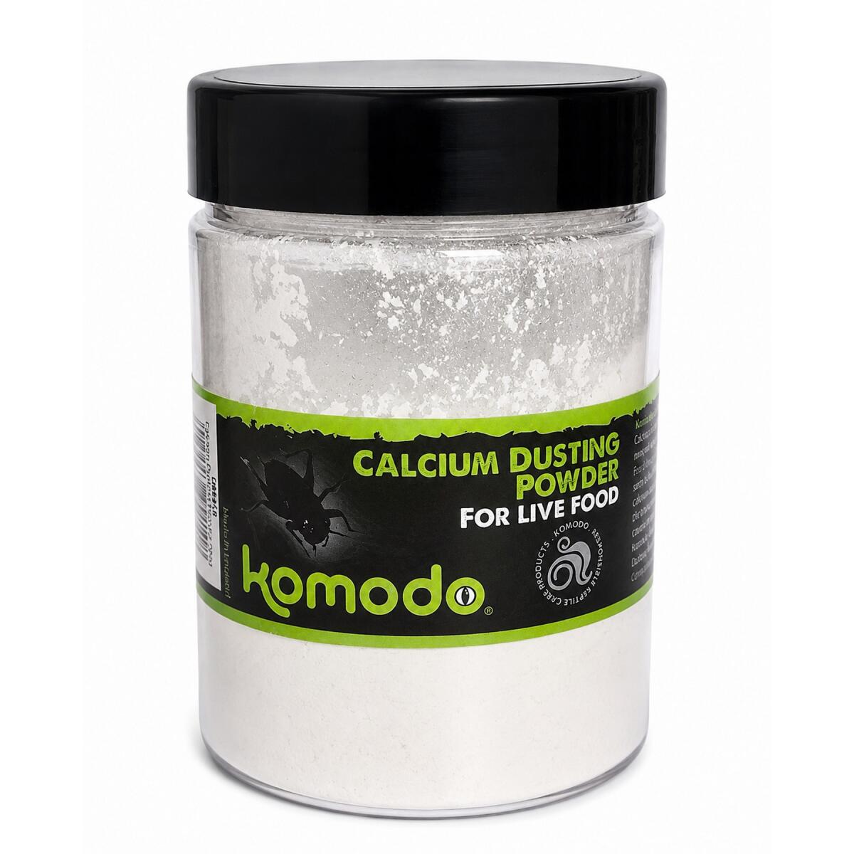 Кальцій Komodo Calcium Dusting Powder 200г. для рептилій та амфібій, порошок для живого корму (U45410)