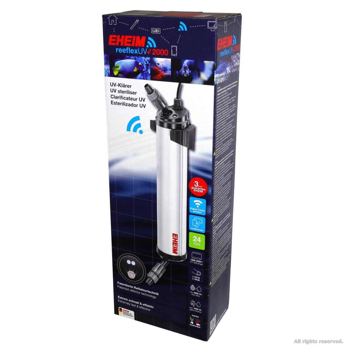 Стерилізатор з Wi-Fi управлінням Eheim reeflexUV+e 2000 (3735210)