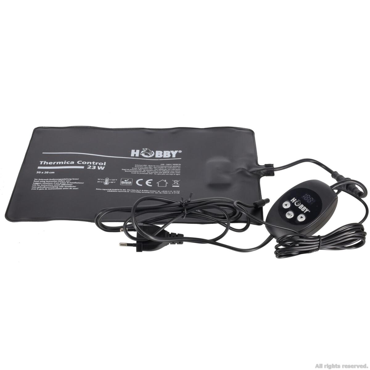 Нагрівальний мат водонепроникний з контролером Hobby Thermica Control 23 Ват IP67 30x20см (37126)