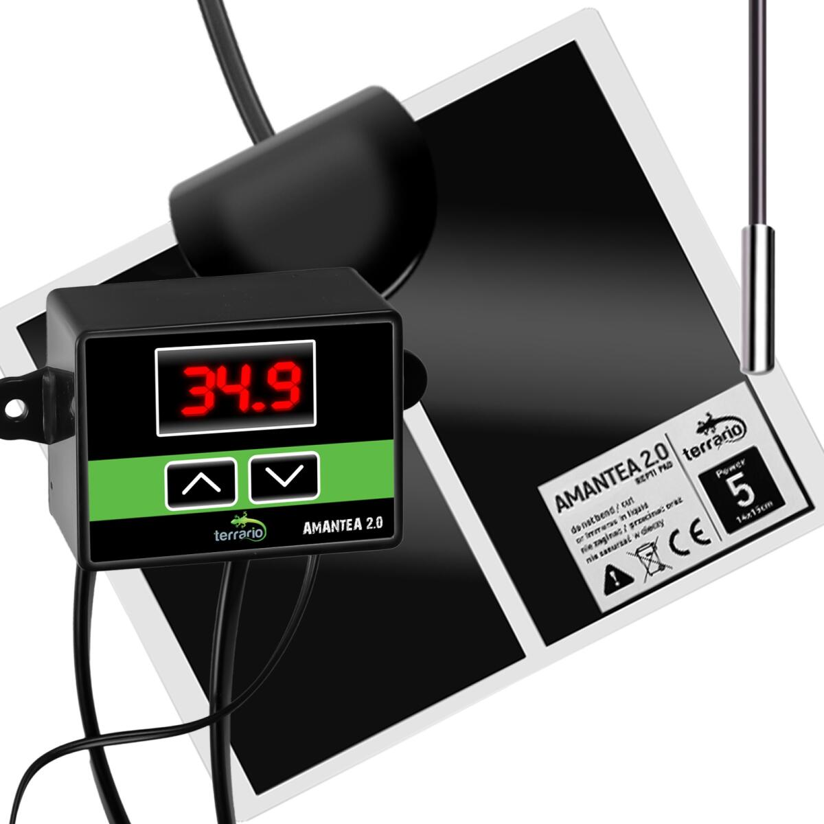 Нагрівальний мат з термостатом Terrario Amantea 2.0 5W 14x15см