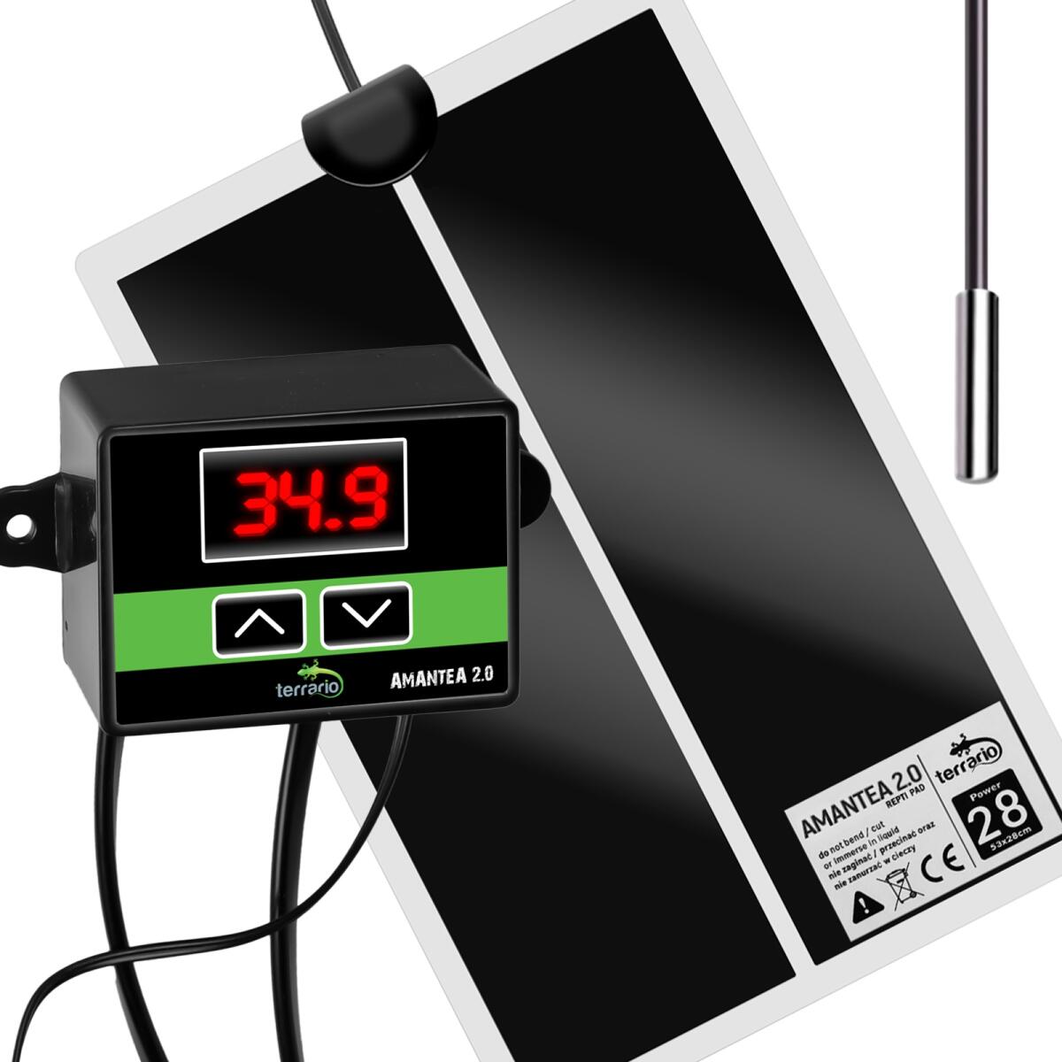 Нагревательный мат с термостатом Terrario Amantea 2.0 28W 28W 53x28см