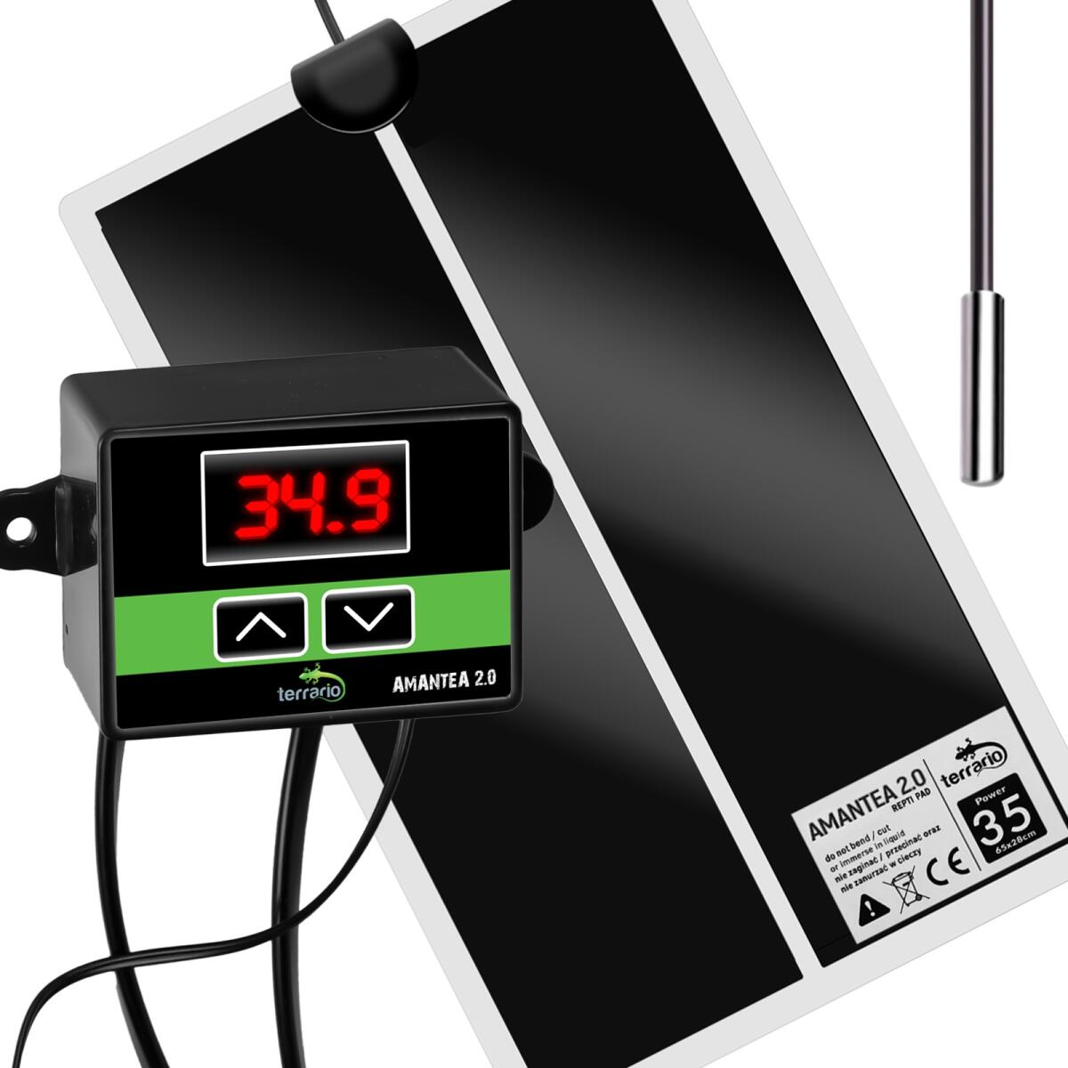 Нагревательный мат с термостатом Terrario Amantea 2.0 35W 65x28см