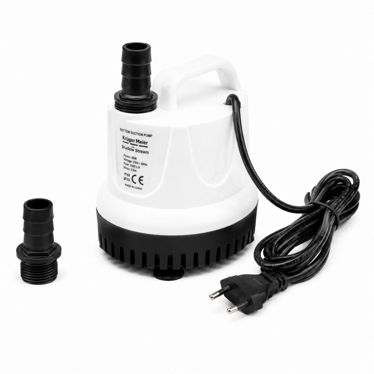 Помпа подъемная с низким погружением Kruger Meier ClearGenix 2500 л/ч для фонтанов, аквариумов, емкостей