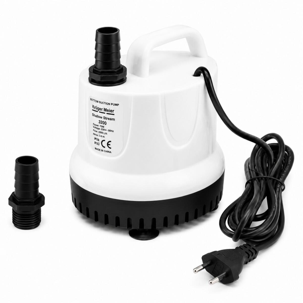 Помпа подъемная с низким погружением Kruger Meier ClearGenix 3200 л/ч для фонтанов, аквариумов, емкостей