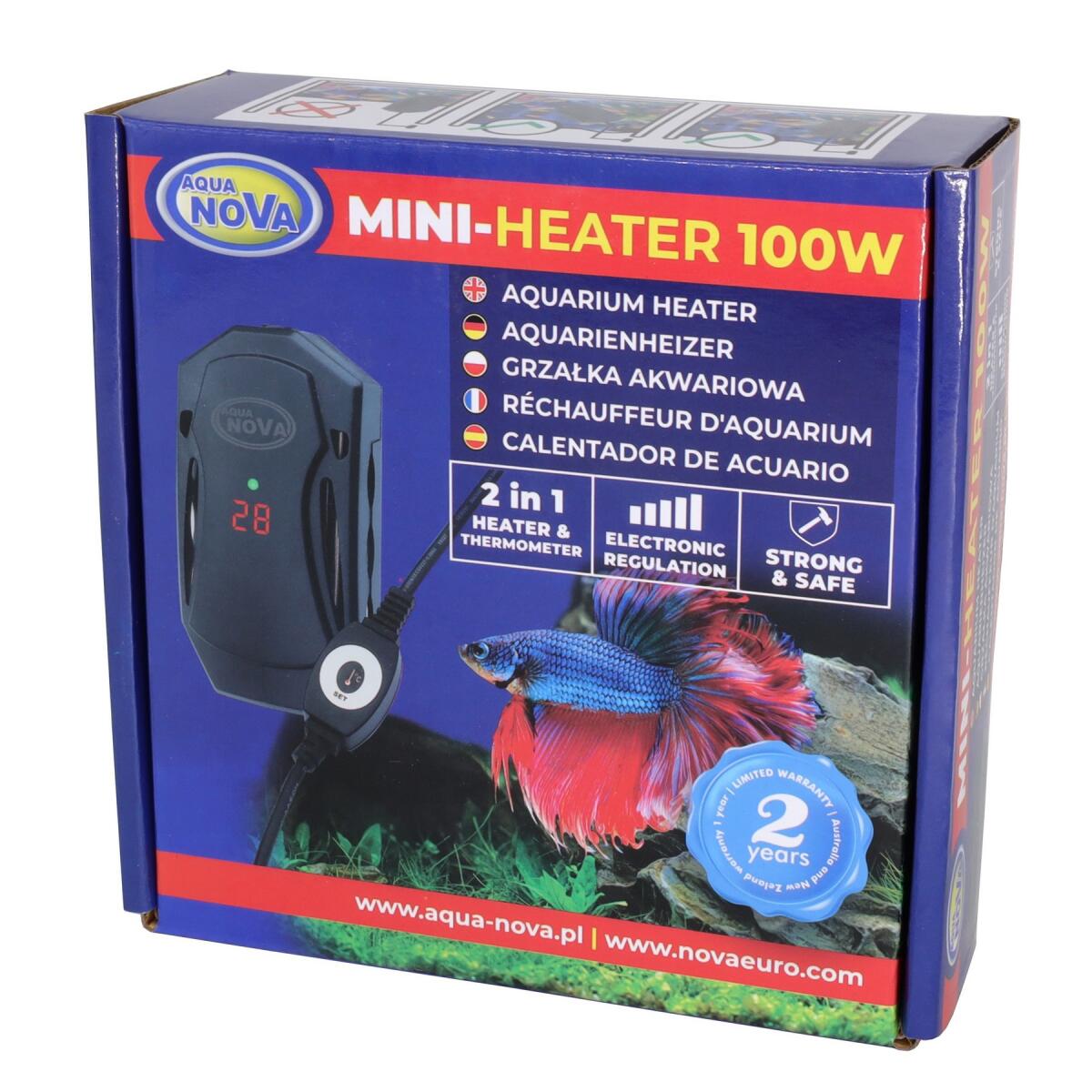 Нагрівач з електронним управлінням Aqua Nova 100Вт (MINI-HEATER-100W)