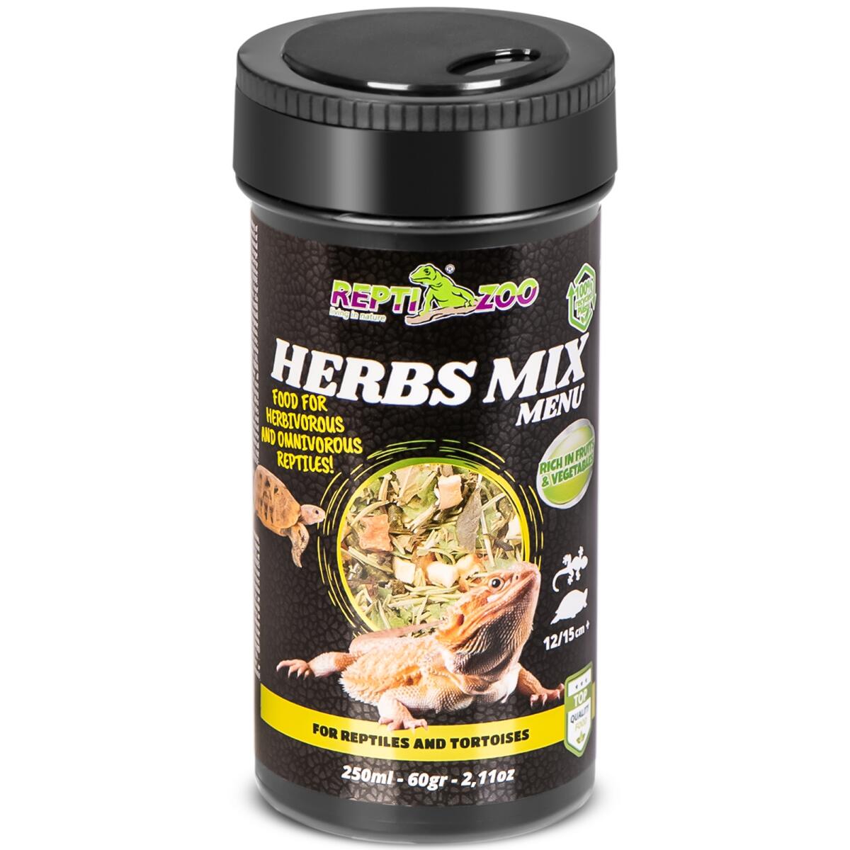 Растительная смесь для рептилий и черепах Repti-Zoo Herbs Mix Menu 250мл.