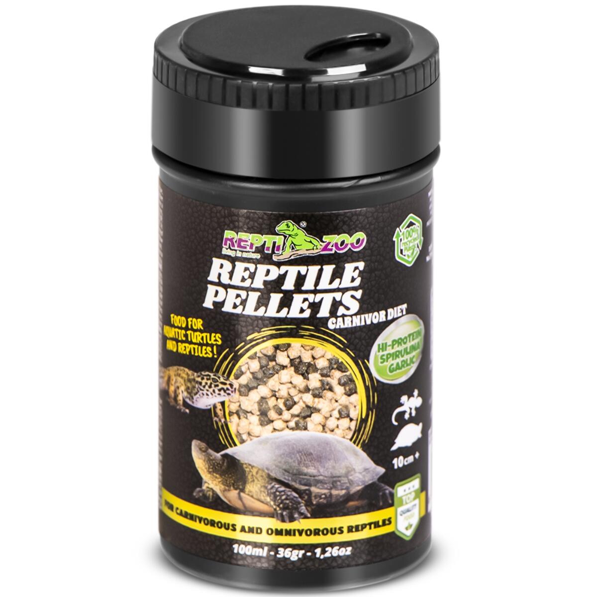 Корм і вітаміни для хижих рептилій Repti-Zoo Reptile Pellets 100мл.