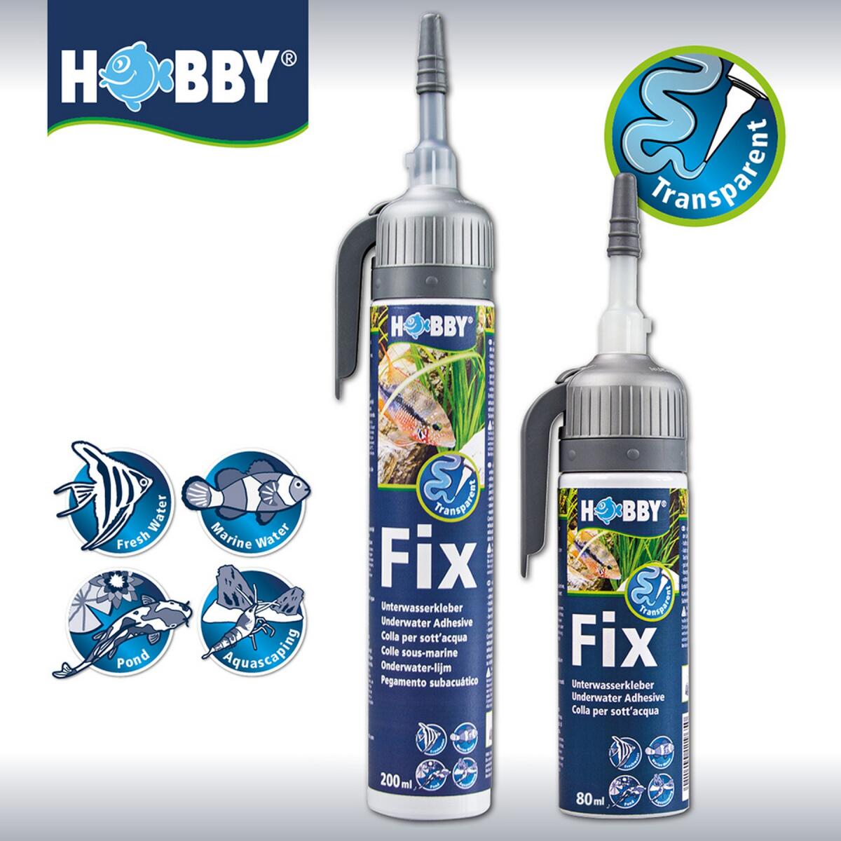 Клей, герметик акваріумний чорний Hobby Fix Underwater Adhesive black 75мл (11967)