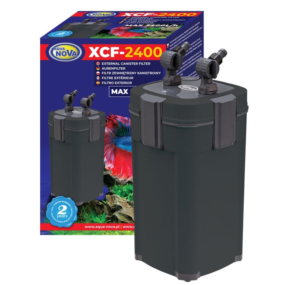 Зовнішній фільтр Aqua Nova з UV стерилізатором до 500л (XCF-2400)