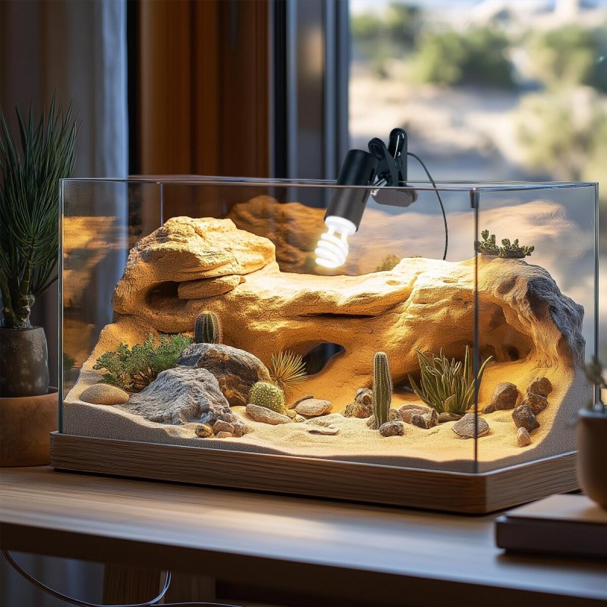 Світильник з затискної ручкою і таймером Terrario ReptiSun Time Control 200W