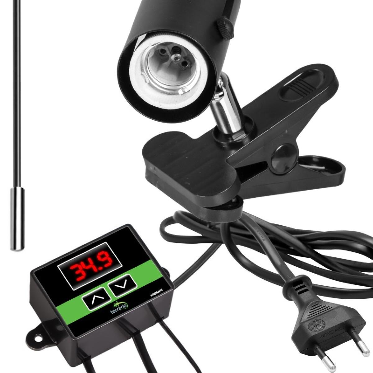 Світильник з затискної ручкою і термостатом ReptiSun Temperature Control 200W