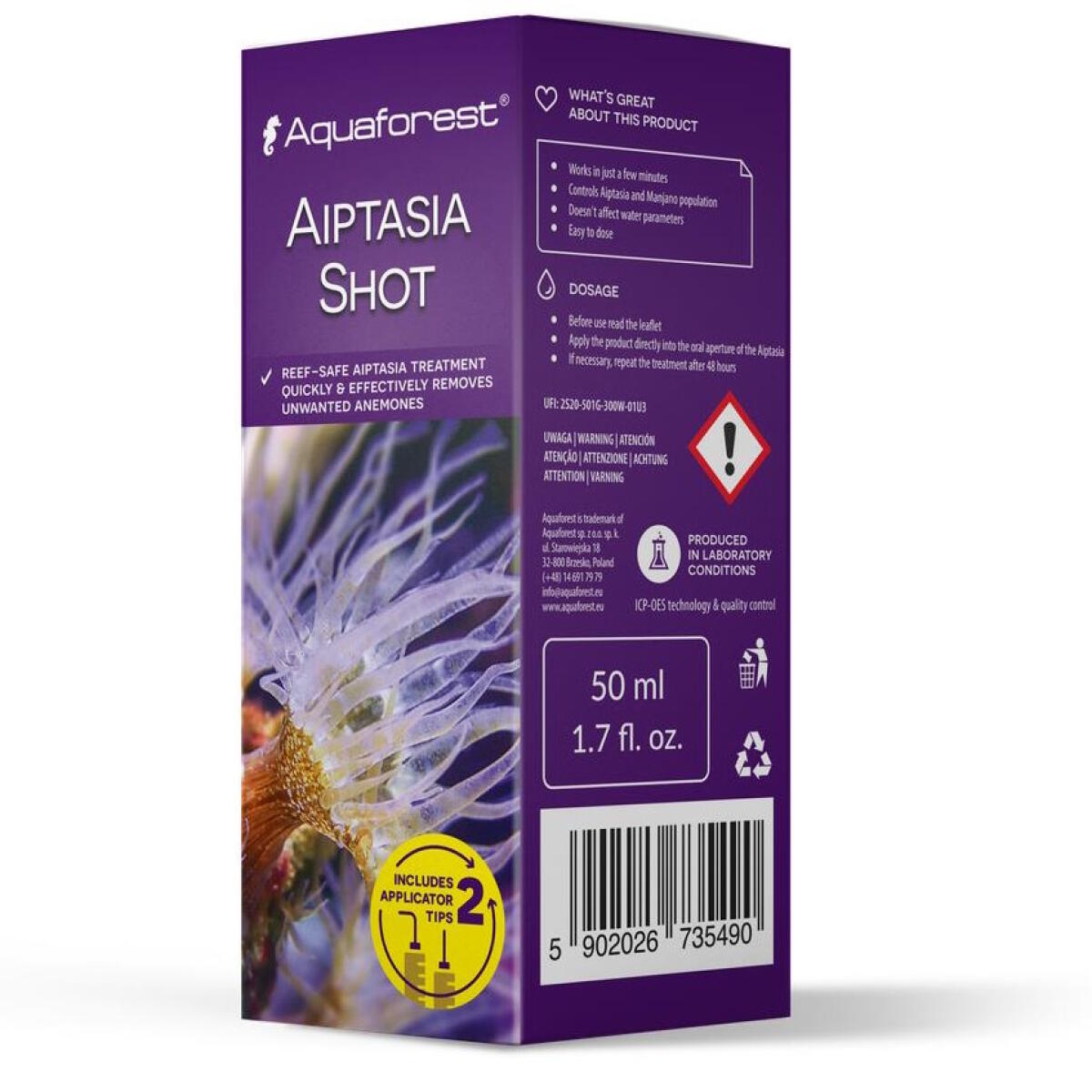 Средство против актиний Aiptasia Aquaforest Aiptasia Shot 50 мл для морских аквариумов