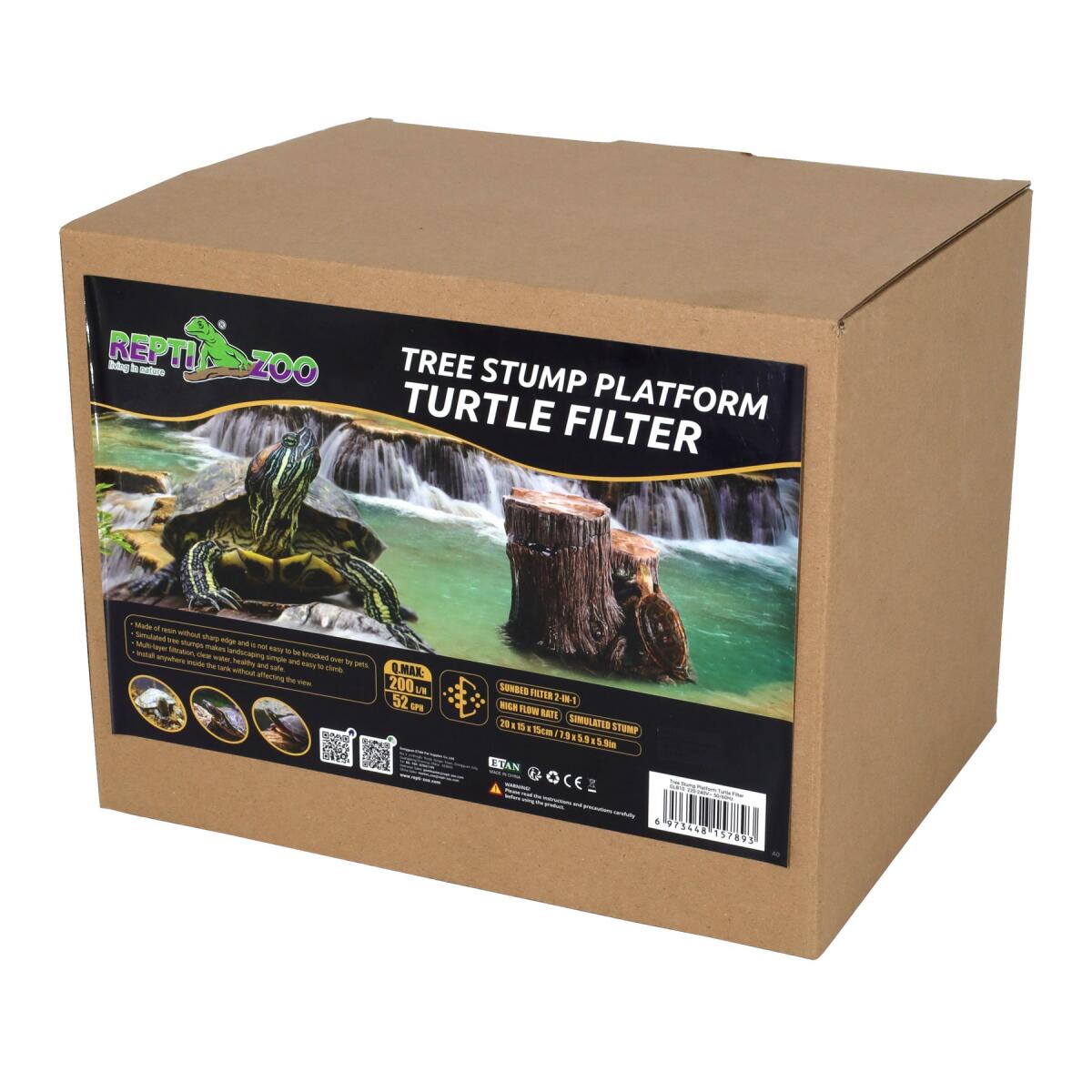 Декоративний фільтр-водоспад Repti-Zoo Turtle Filter Tree (GLB10) у формі кореня для амфібій і тераріумів до 70 літрів