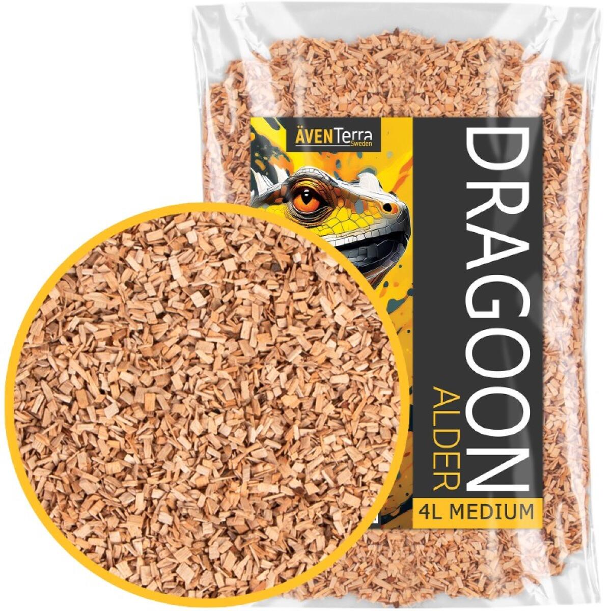 Натуральная древесная подстилка Aventerra Sweden DRAGOON Alder Medium 4л для грызунов, пауков и рептилий