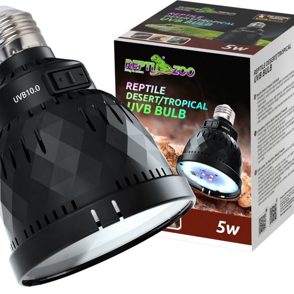 Лампа LED Repti-Zoo Desert and Tropical UVB 5.0 UVB 10.0 5W для тераріумів (LEDU04)