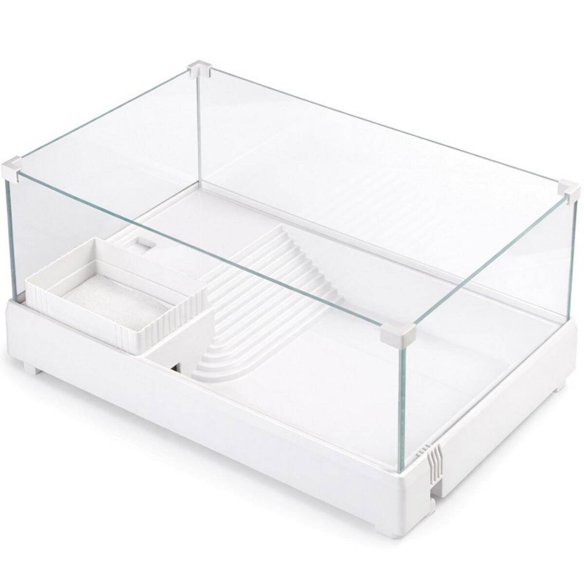 Тераріум-акваріум для черепахи Kruger Meier Turtle Shell Garden 39x27x17 см з островом і гідропонним контейнером