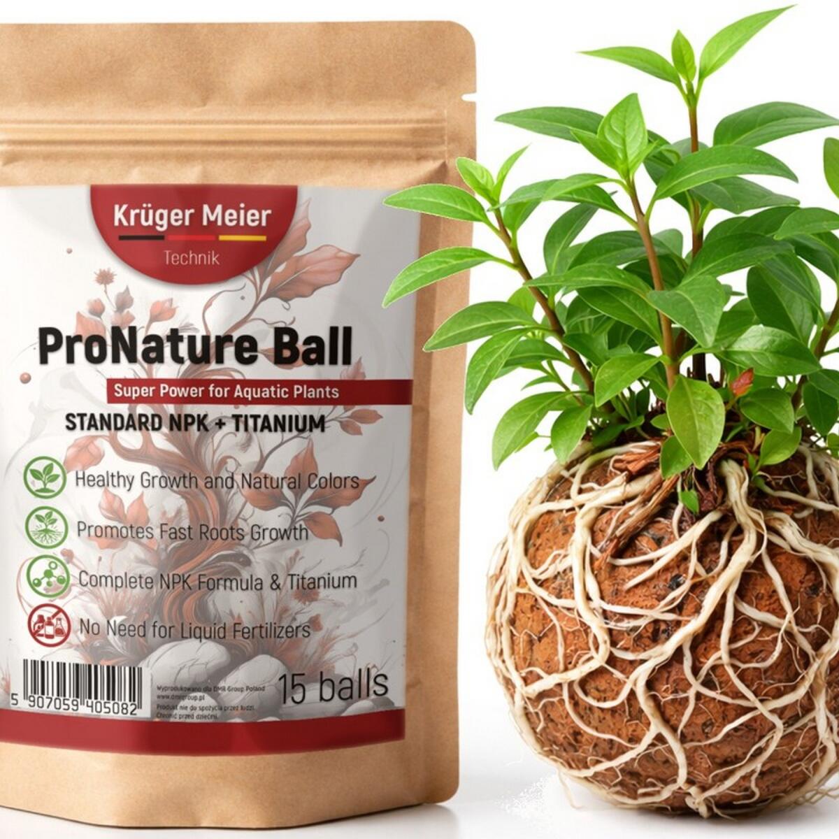 Поживні кульки Kruger Meier ProNature Ball 15 для акваріумних і тераріумних рослин