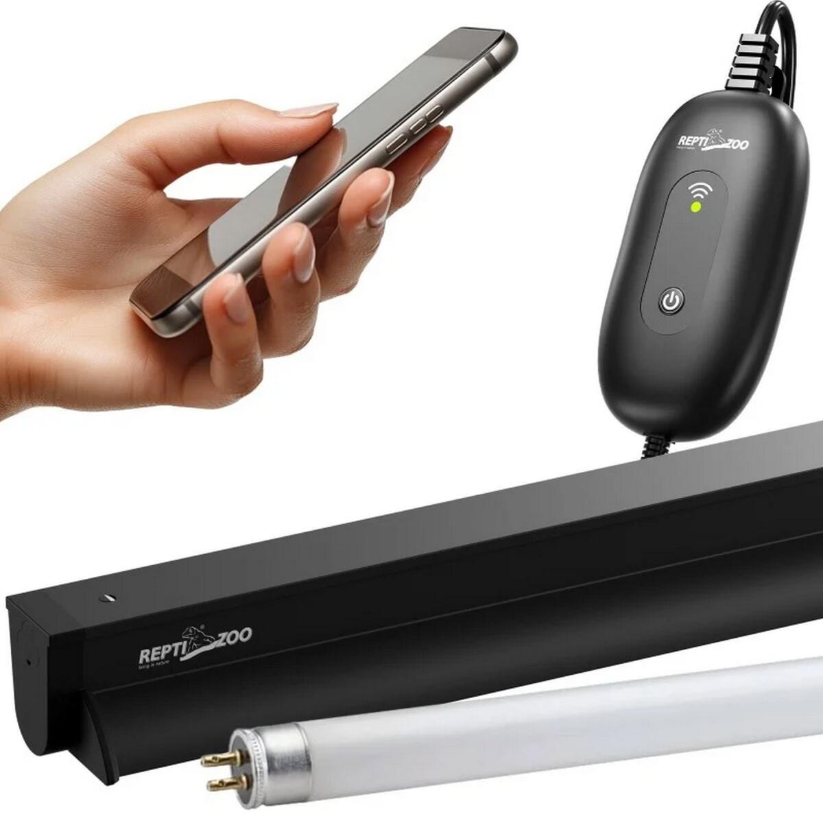 Світильник з лампою T5 Repti-Zoo Lighting Combo Smart KIT 10.0 UVB 8W 31.5 см (ZAT2808ST) для рептилій