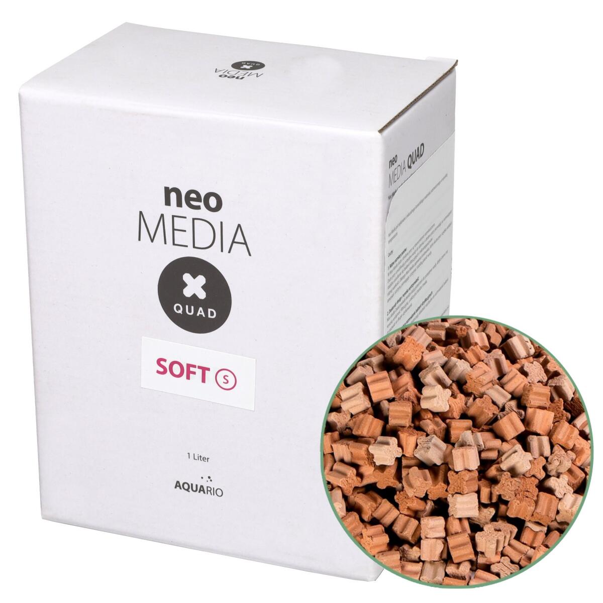 Наполнитель для биофильтрации с понижением pH Neo Media Soft S Premium Quad 1 л