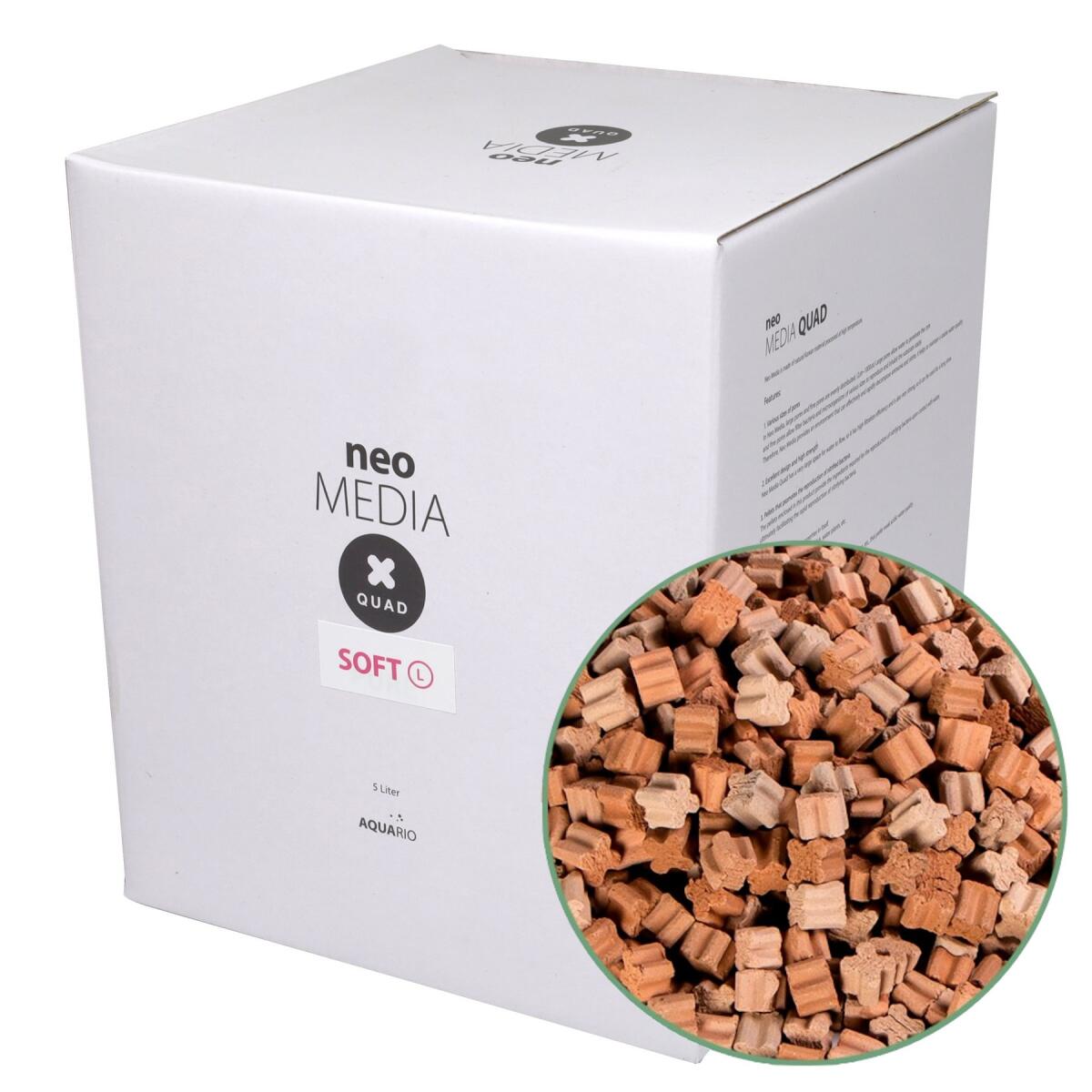 Наповнювач для біофільтрації зі зниженням pH Aquario Neo Media Soft L Premium Quad 5 л