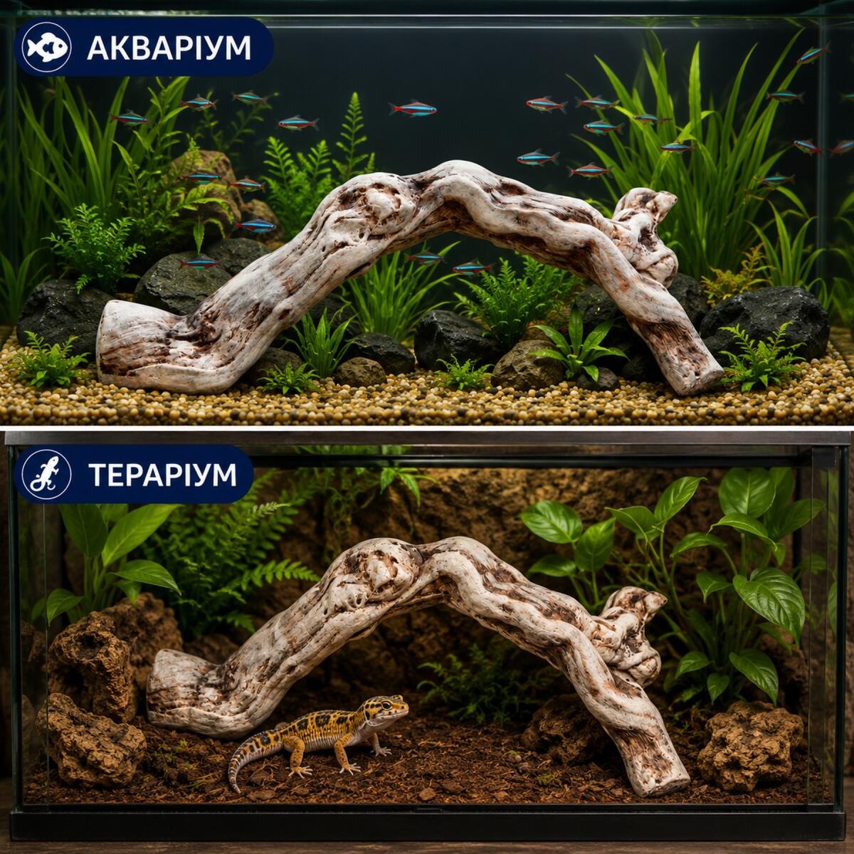 Декорація Hobby Cera Root 2 36,5×16,5×11,5 см - керамічна коряга для акваріума та тераріума (37821)
