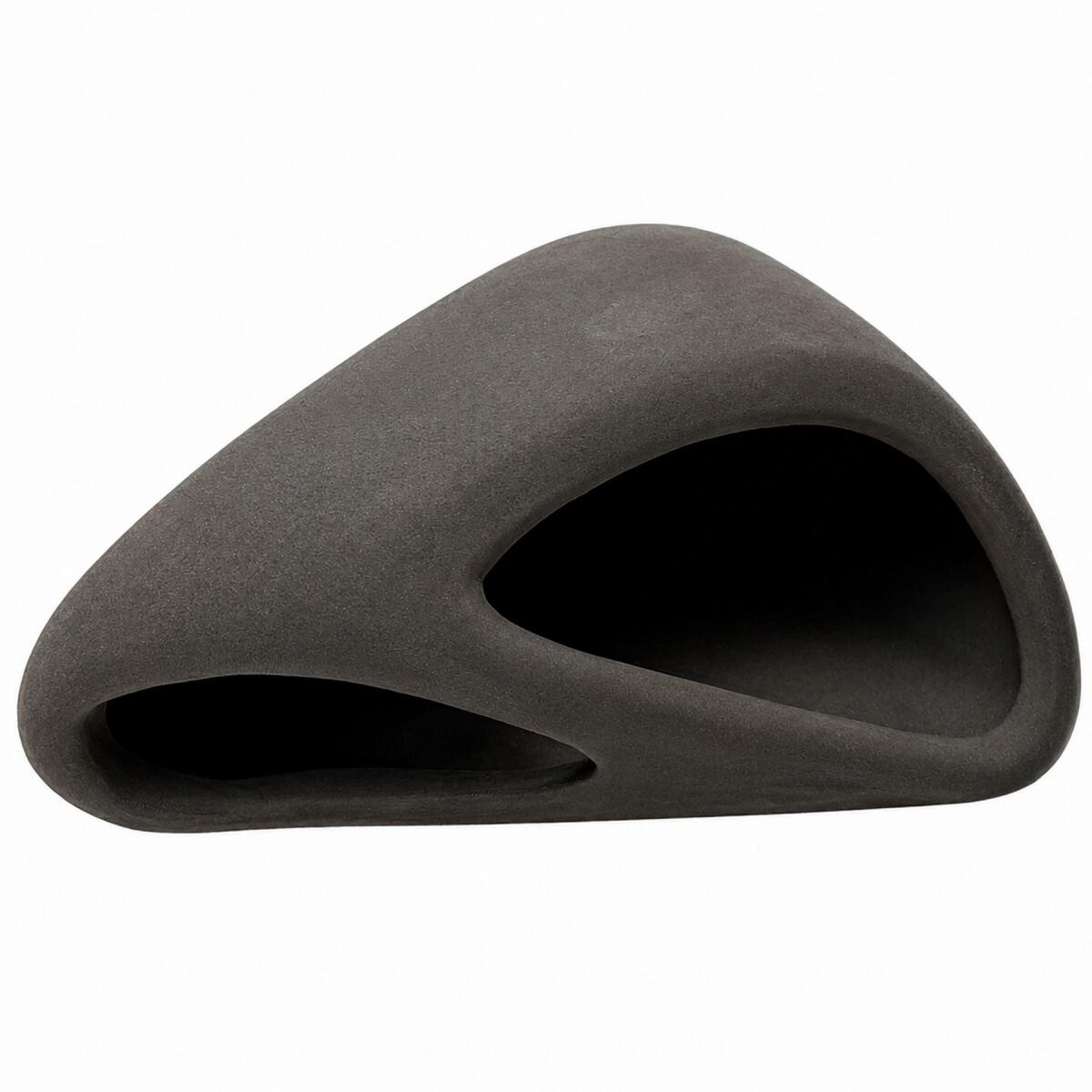 Декорація Hobby Wave Cave 1 dark 12×12×5,5 см - керамічне укриття для риб і креветок в акваріумі (41654)