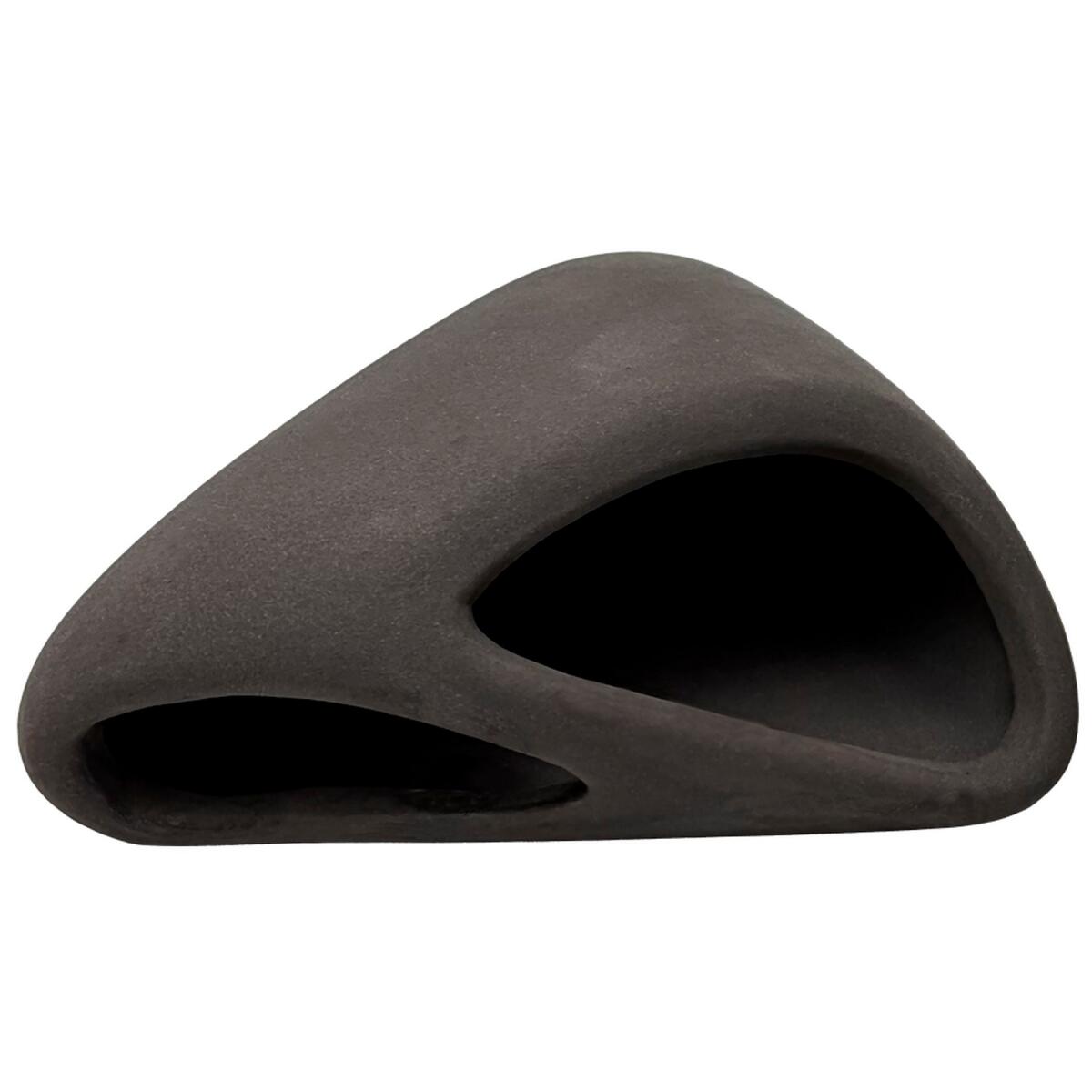 Декорація Hobby Wave Cave 1 dark 12×12×5,5 см - керамічне укриття для риб і креветок в акваріумі (41654)
