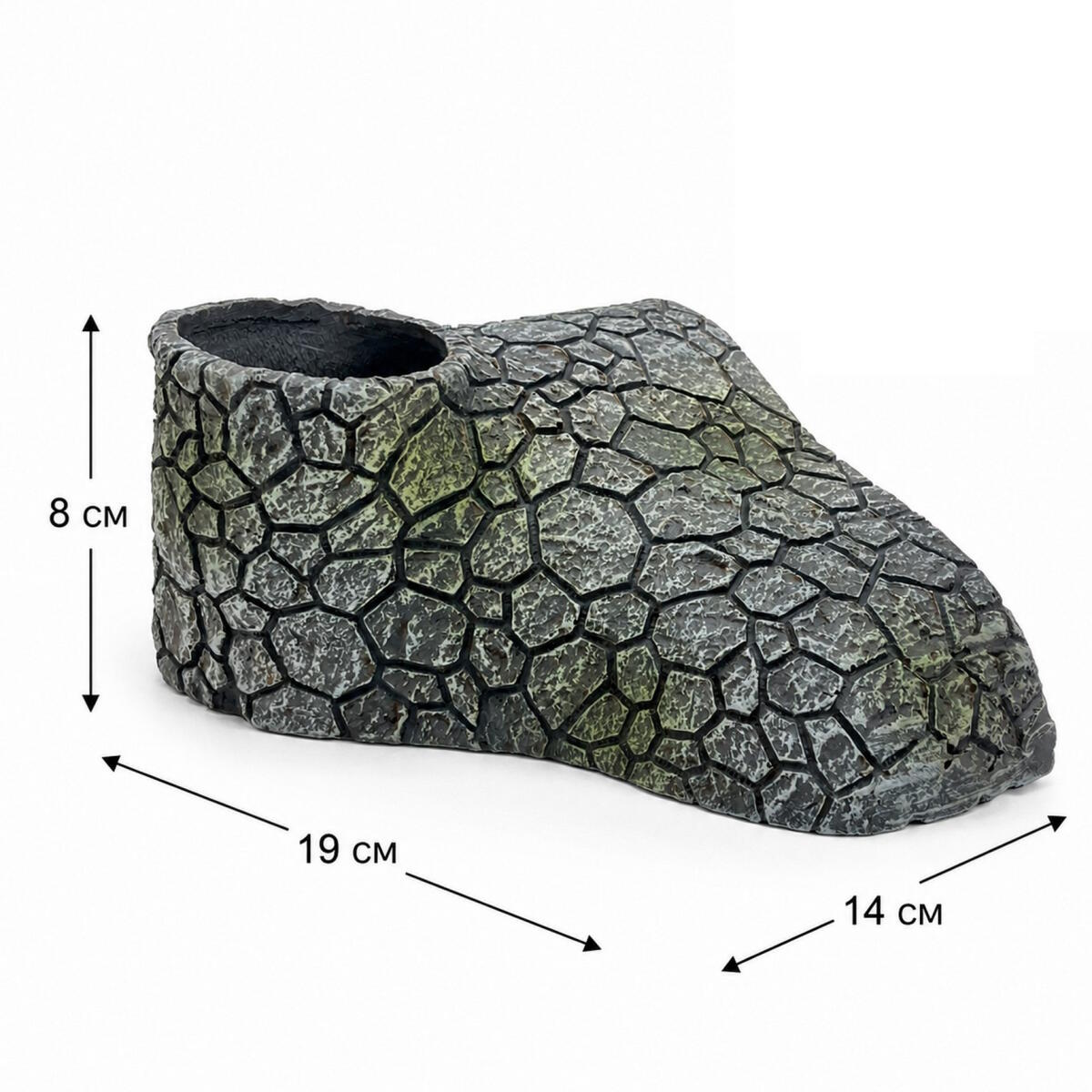 Декорація Hobby Cracked Rock Cave 2 19x14x8см для акваріума і тераріуму (41793)