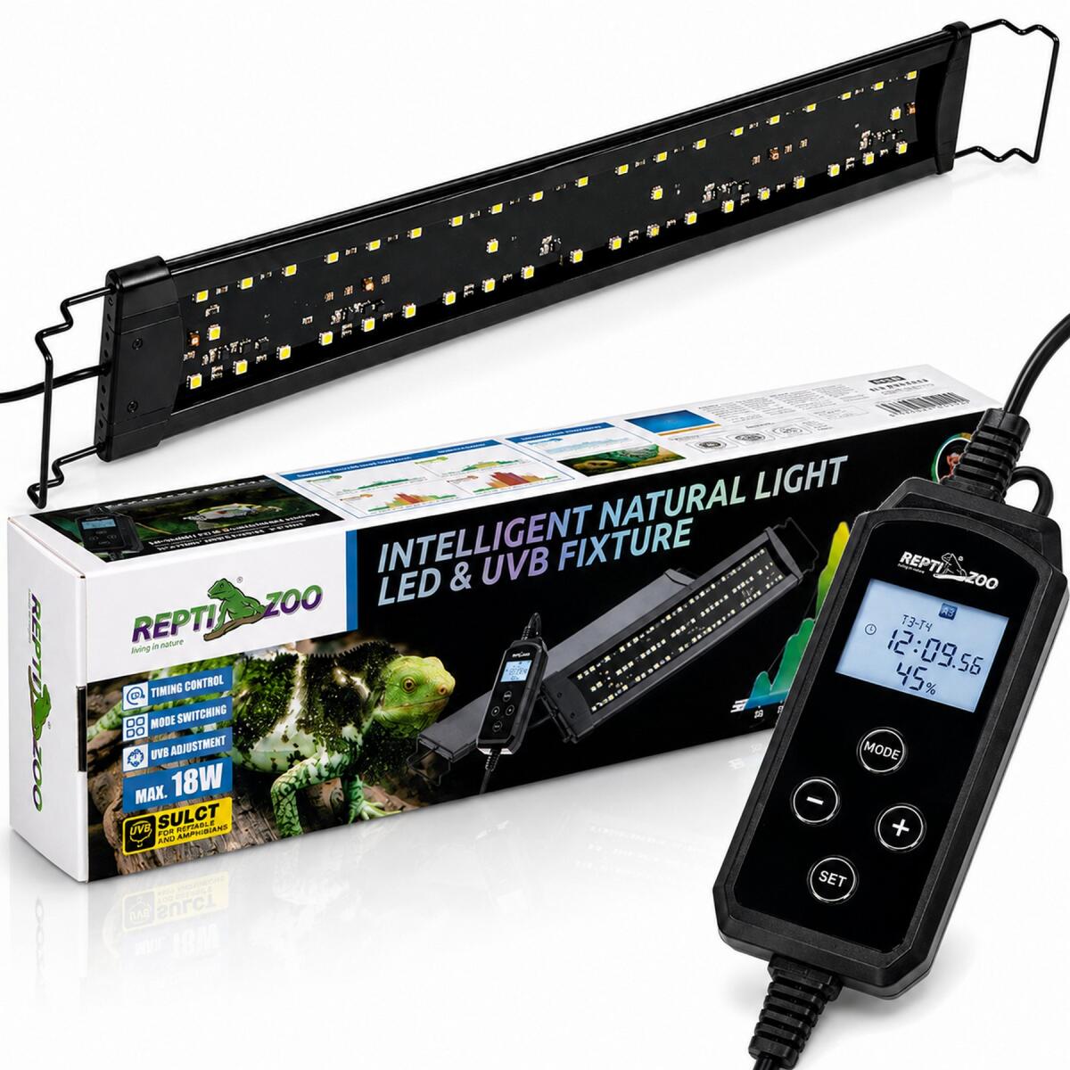 Світильник LED UVB Repti-Zoo Natural Light LED UVB 18W 56-64 см для тераріуму з контролером 