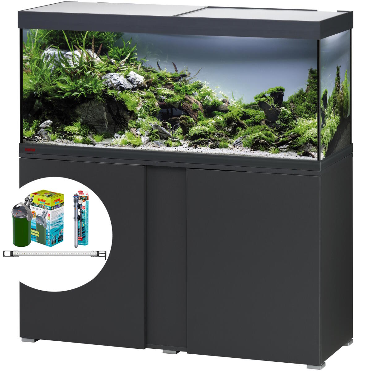 Аквариумный комплект Eheim vivaline LED 240 1x16.3W (LED) антрацытовый с тумбой (0613069)