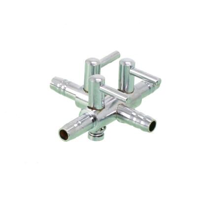 Кран на три выхода (металл) для шланга 4/6мм SHEGO (616)