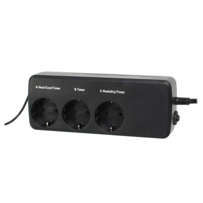 Термостат-гігростат з таймером Repti-Zoo Controller Deluxe THC09 (3 канали, LCD дисплей, день/ніч)