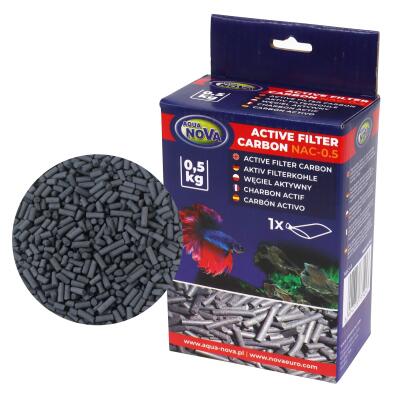 Активоване вугілля Aqua Nova Carbon 0.5кг (NAC-0,5) для акваріума з мішком