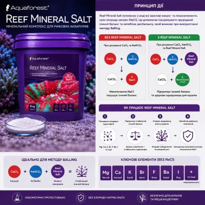 Соль не содержащая (NaCl) хлорид натрия Aquaforest Reef Mineral Salt 5кг (730310)
