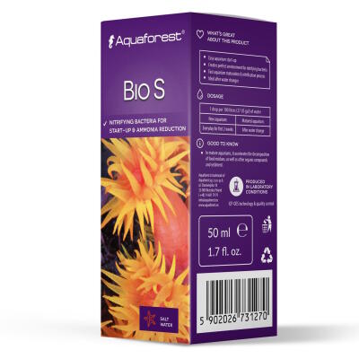 Нитрифицирующие бактерии Aquaforest Bio S 50 мл - для запуска аквариума и очистки воды