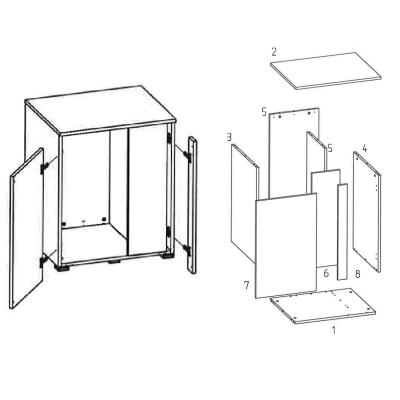 Акваріумна тумба Eheim vivaline LED 150 сірий дуб 61x51x71см (0250011)