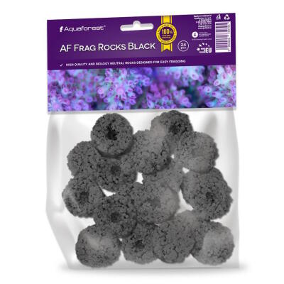 Плашки для посадки кораллов Aquaforest Frag Rocks Black 24 шт - пористые, черные, для морского аквариума
