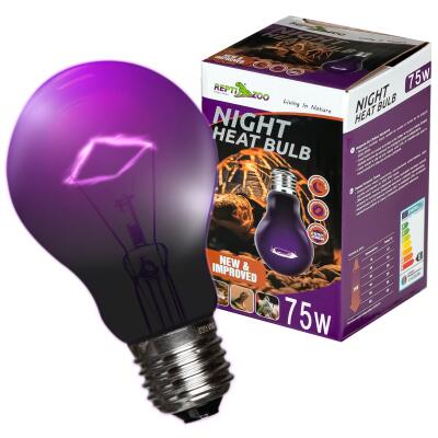 Нічна лампа з підігрівом Repti-Zoo Night Heat Bulb 75W для тераріумів без UVA (MHL75)