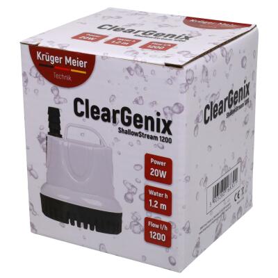 Помпа підйомна з низьким зануренням Kruger Meier ClearGenix 1200 л/г для фонтанів, акваріумів, ємностей
