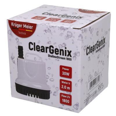 Помпа підйомна з низьким зануренням Kruger Meier ClearGenix 1800 л/г для фонтанів, акваріумів, ємностей