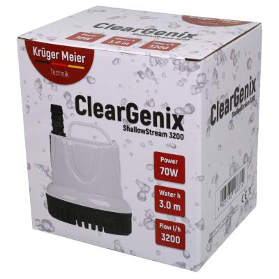 Помпа підйомна з низьким зануренням Kruger Meier ClearGenix 3200 л/г для фонтанів, акваріумів, ємностей
