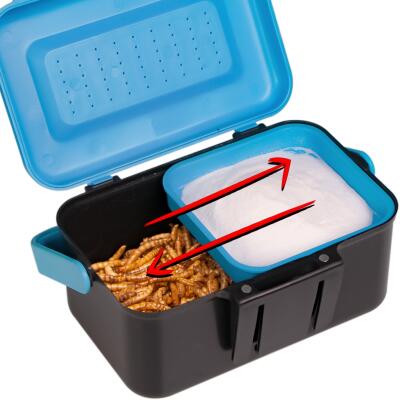 Двойной контейнер для живого корма Terrario Live Food Box 13x9x7см