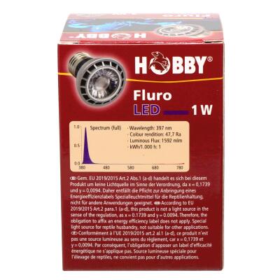 Ультрафиолетовая лампа LED для террариумов Hobby Fluro LED 1 W (37600)